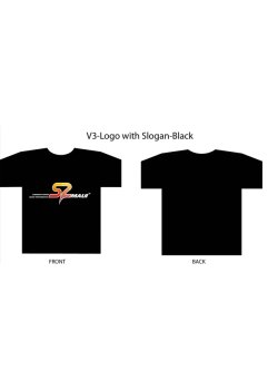 S2Maui - T-Shirt V3Logo with Slogan ( Black)