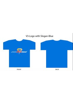 S2Maui - T-Shirt V3Logo with Slogan ( Blue)