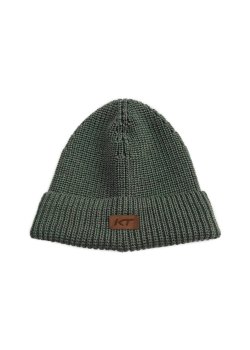 KT - Wool Beanie Leather - Olive