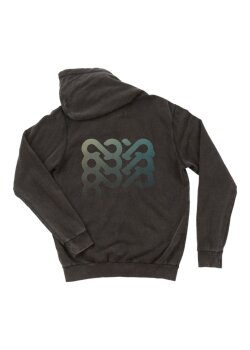 Goya Hoodie Zipper Washed Black