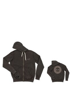 KT Hoodie Zipper Washed Black